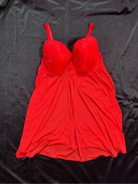 Daisy Fuentes Red Lace Bustier Chemise